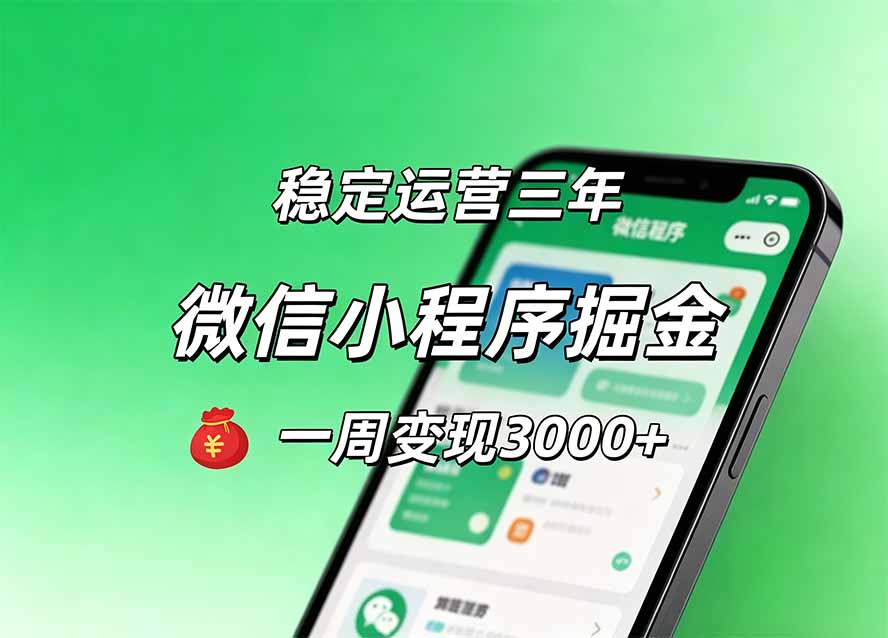 月收益稳定1W+的微信小程序，前期积累客户，后期躺平养老，小白轻松上手-鑫梵淘
