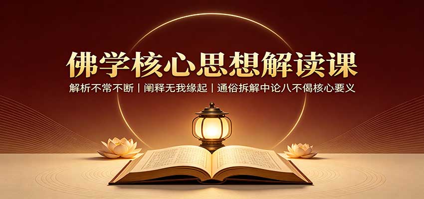 佛学核心思想解读课：解析不常不断，阐释无我缘起，通俗拆解中论八不偈核心要义-鑫梵淘