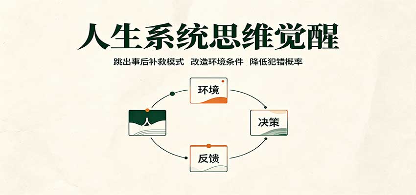 人生系统思维觉醒：跳出事后补救模式，改造环境条件，降低犯错概率-鑫梵淘