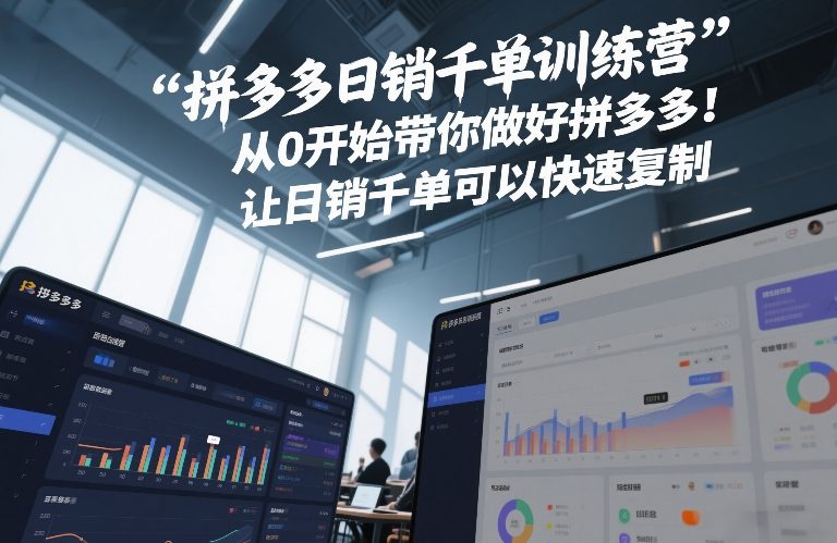 拼多多日销千单训练营，从0开始带你做好拼多多，让日销千单可以快速复制(更新26年8月)-鑫梵淘