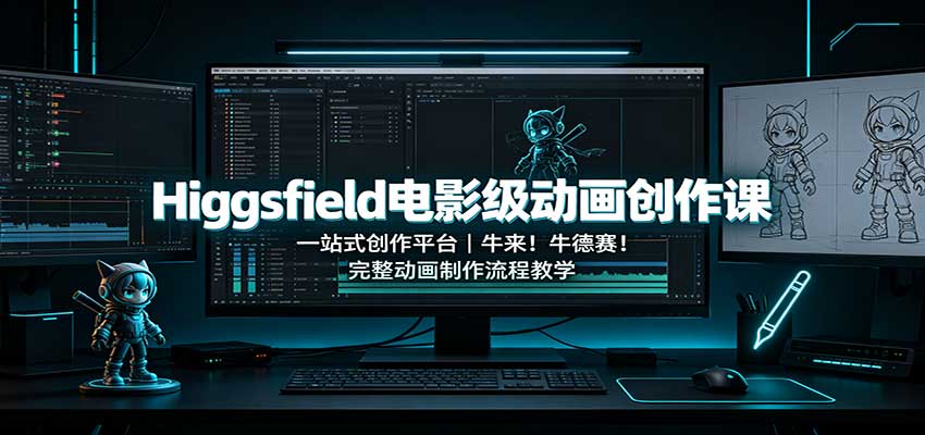 Higgsfield电影级动画创作课：一站式创作平台，牛来！牛德赛！完整动画制作流程教学-鑫梵淘
