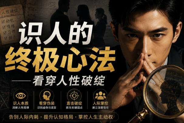 付费文章：识人的终极心法——看穿人性破绽-鑫梵淘
