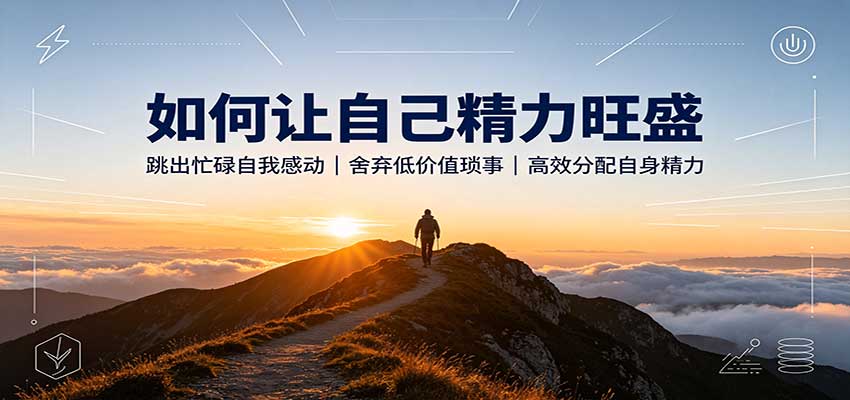 如何让自己精力旺盛：跳出忙碌自我感动，舍弃低价值琐事，高效分配自身精力-鑫梵淘