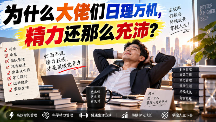 付费文章：为什么大佬们日理万机，精力还那么充沛？-鑫梵淘