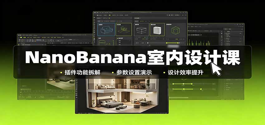 NanoBanana室内设计课：无限画布配置，插件实操，生图改图视频制作-鑫梵淘