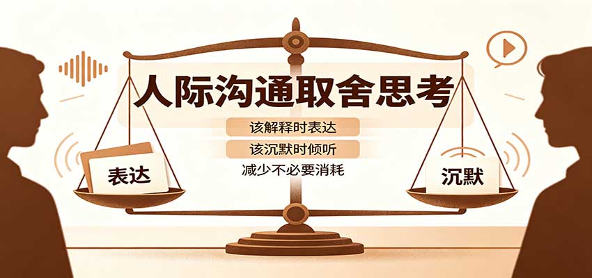 人际沟通取舍思考：分清解释与沉默边界，拿捏职场生活沟通分寸减少情绪内耗-鑫梵淘