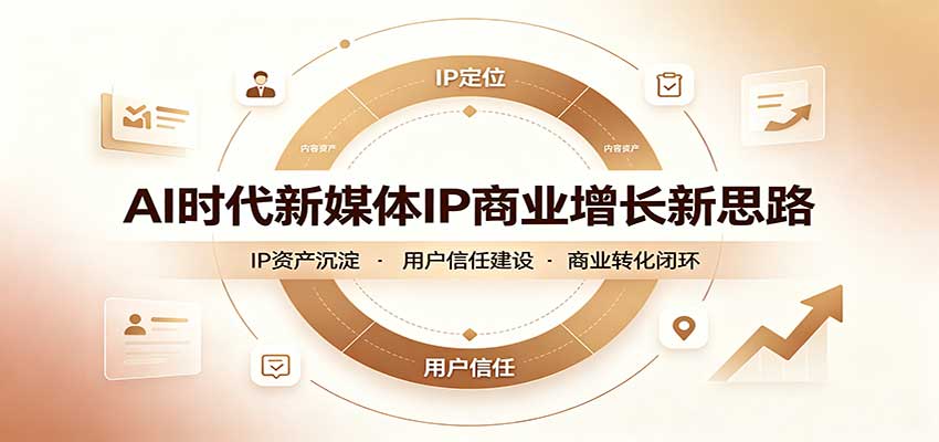 AI时代新媒体IP商业增长新思路：摒弃复杂运营套路，用极简思维打通获客路径-鑫梵淘