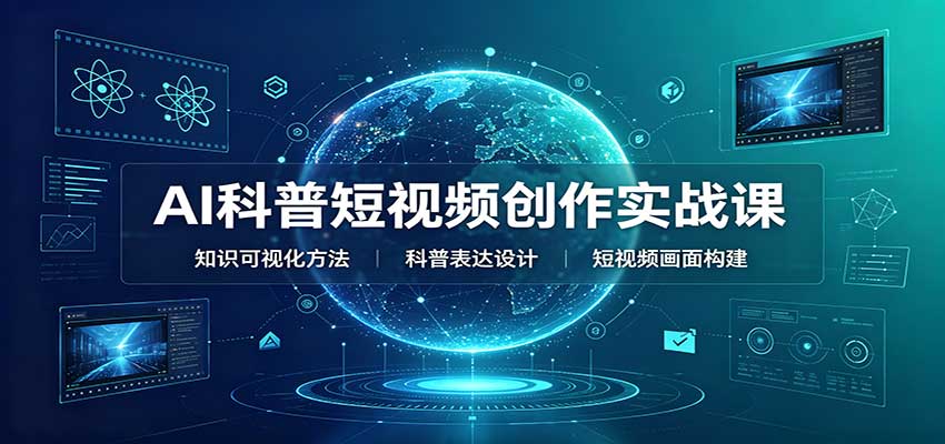 AI科普短视频创作实战课：配套要点文档，文案与视频提示词模板教学-鑫梵淘
