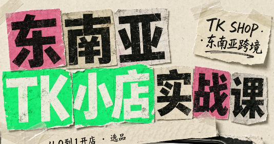 东南亚TK小店实战课(基础+进阶)-鑫梵淘