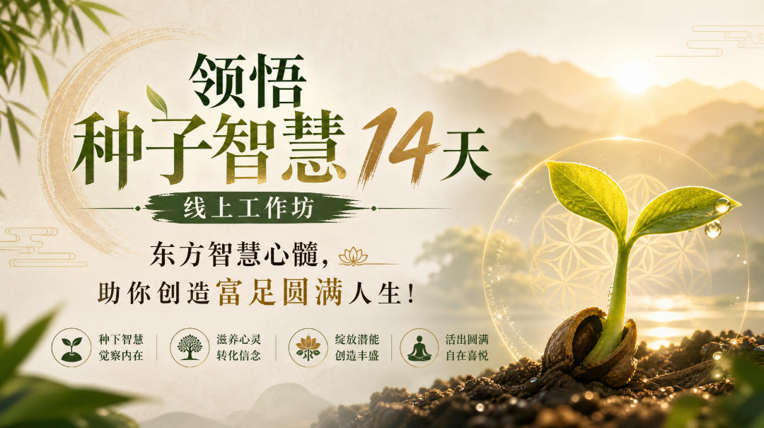 鹿大米领悟种子智慧14天线上工作坊，东方智慧心髓，助你创造富足圆满人生！-鑫梵淘