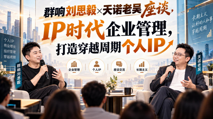 群响刘思毅×天诺老吴座谈，IP时代企业管理，打造穿越周期个人IP-鑫梵淘