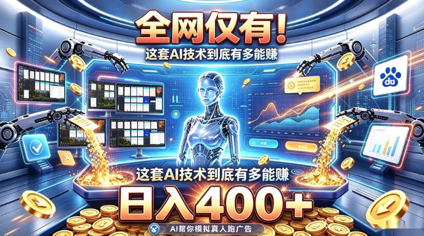 全网仅有！这套AI技术到底有多能賺，日入400+，无需人工干预，实现真正被动变现【揭秘】-鑫梵淘