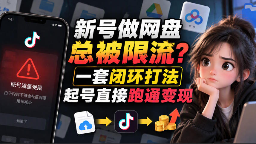 小白新号过限流：别发链先养号，12步SOP直接抄-鑫梵淘