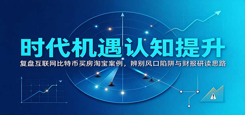 时代机遇认知提升：复盘互联网比特币买房淘宝案例，辨别风口陷阱与财报研读思路-鑫梵淘