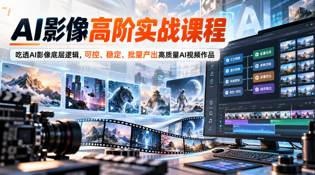 AI影像高阶实战课程，吃透AI影像底层逻辑，可控、稳定、批量产出高质量AI视频作品-鑫梵淘