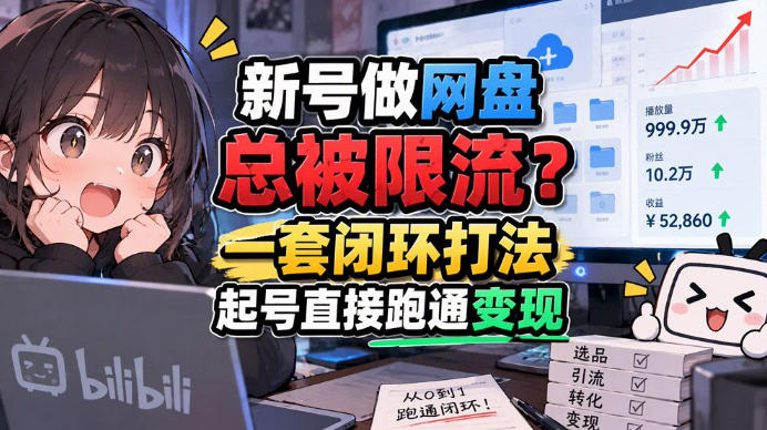 网盘拉新SOP：小白前期宝典，每一步都有明确动作，几千测试出来的打法，全程不限流-鑫梵淘