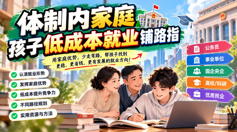 某公众号付费文章：体制内家庭，孩子低成本就业铺路指-鑫梵淘