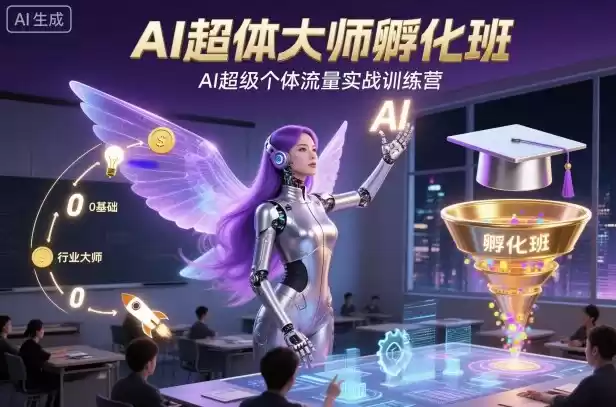 AI超体大师孵化班，AI超级个体流量实战训练营-鑫梵淘
