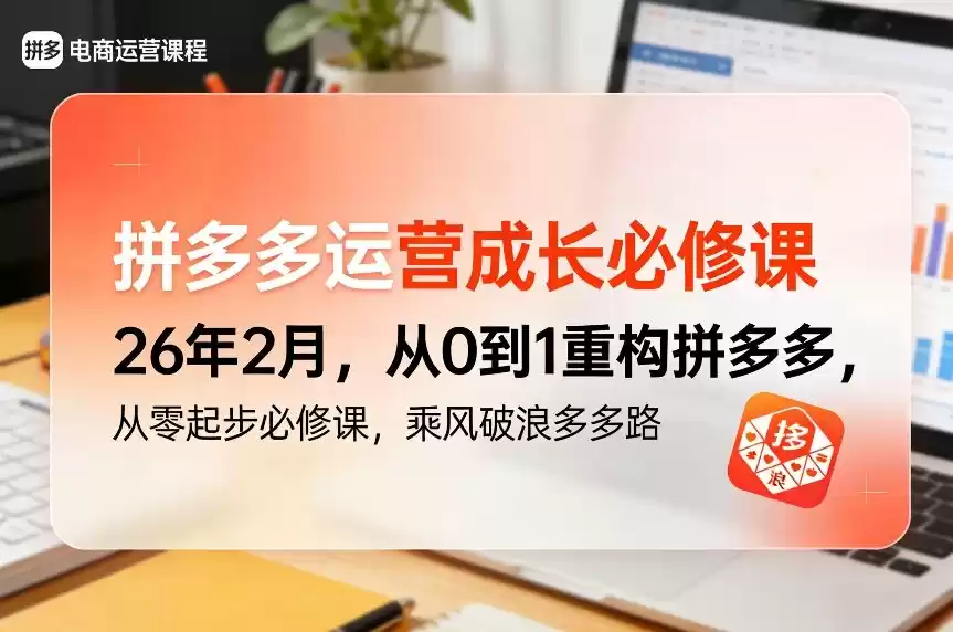 拼多多运营成长必修课26年2月，从0到1重构拼多多，从零起步必修课，乘风破浪多多路-鑫梵淘