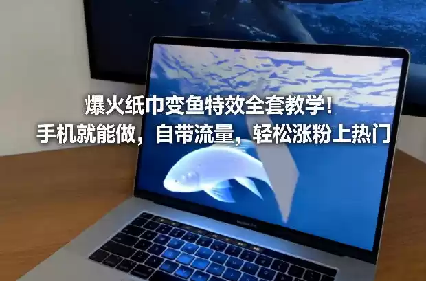 爆火纸巾变鱼特效全套教学！手机就能做，自带流量，轻松涨粉上热门-鑫梵淘