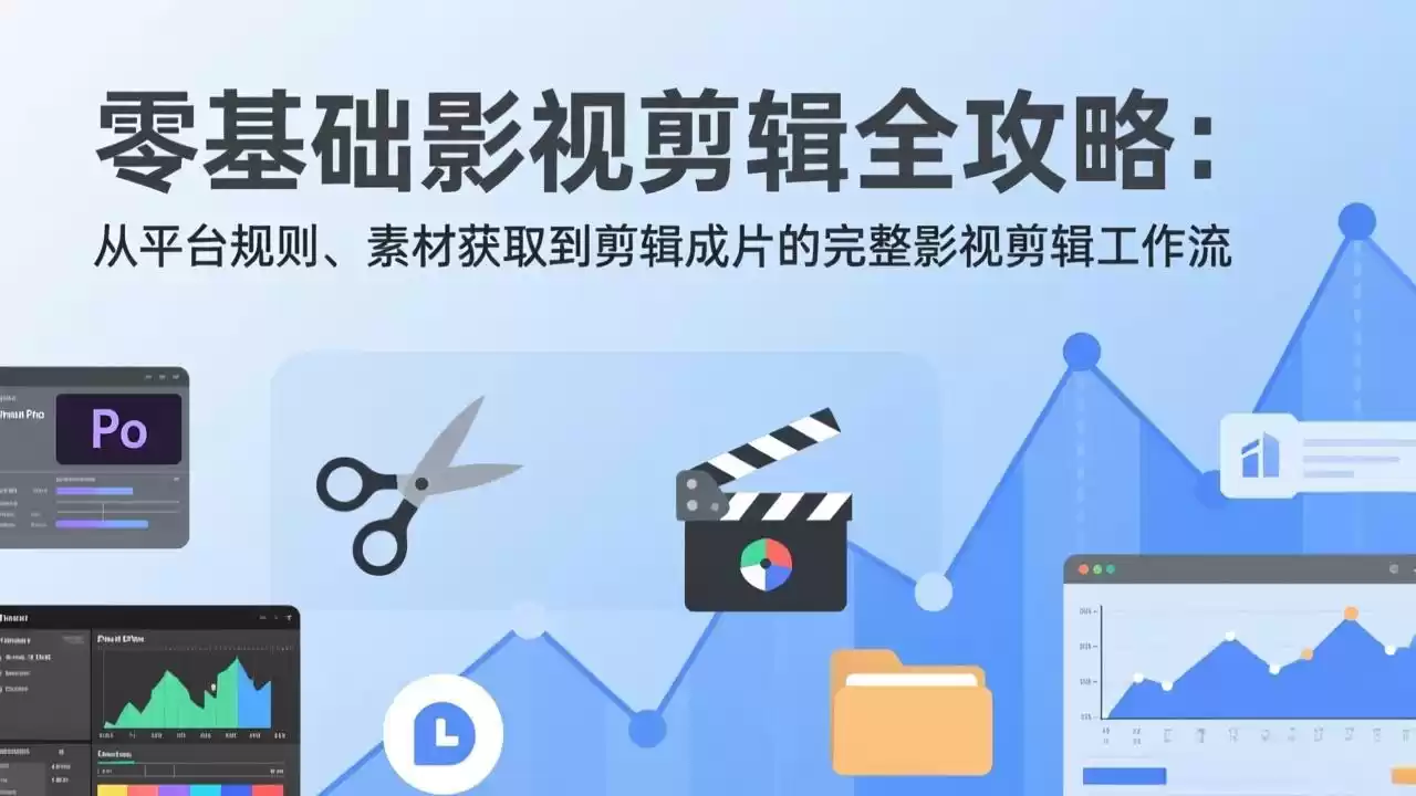 零基础影视剪辑全攻略：从平台规则、素材获取到剪辑成片的完整影视剪辑工作流-鑫梵淘
