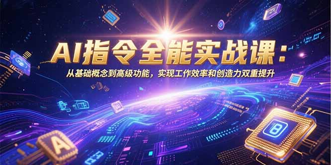 AI指令全能实战课：从基础概念到高级功能，实现工作效率和创造力双重提升-鑫梵淘