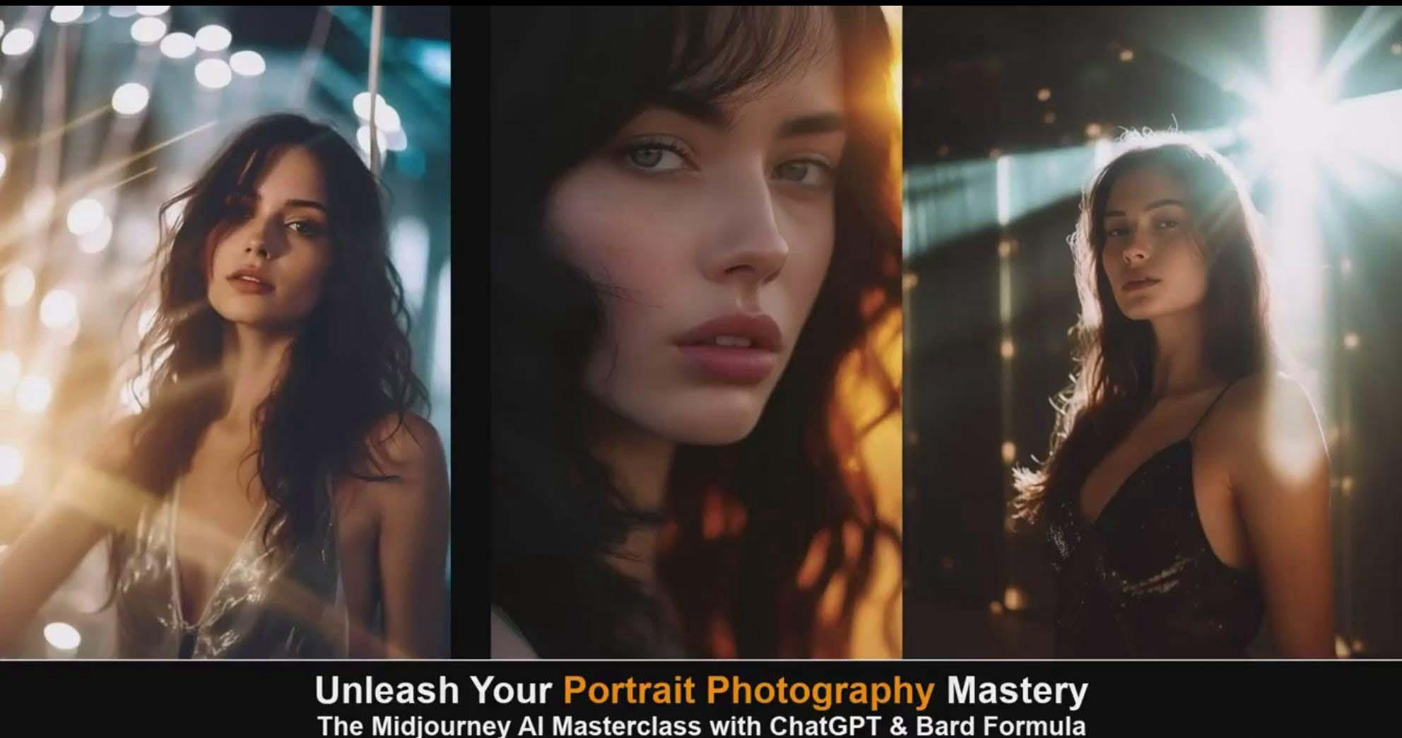 图片[6]-(9312期)Midjourney v5 ChatGPT 和 Bard AI人工智能人像摄影大师班-15节-中英字幕-鑫梵淘