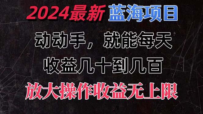 有手就行的2024全新蓝海项目，每天1小时收益几十到几百，可放大操作收...-鑫梵淘