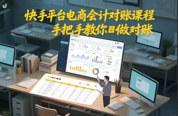 快手平台电商会计对账课程，手把手教你做对账-鑫梵淘