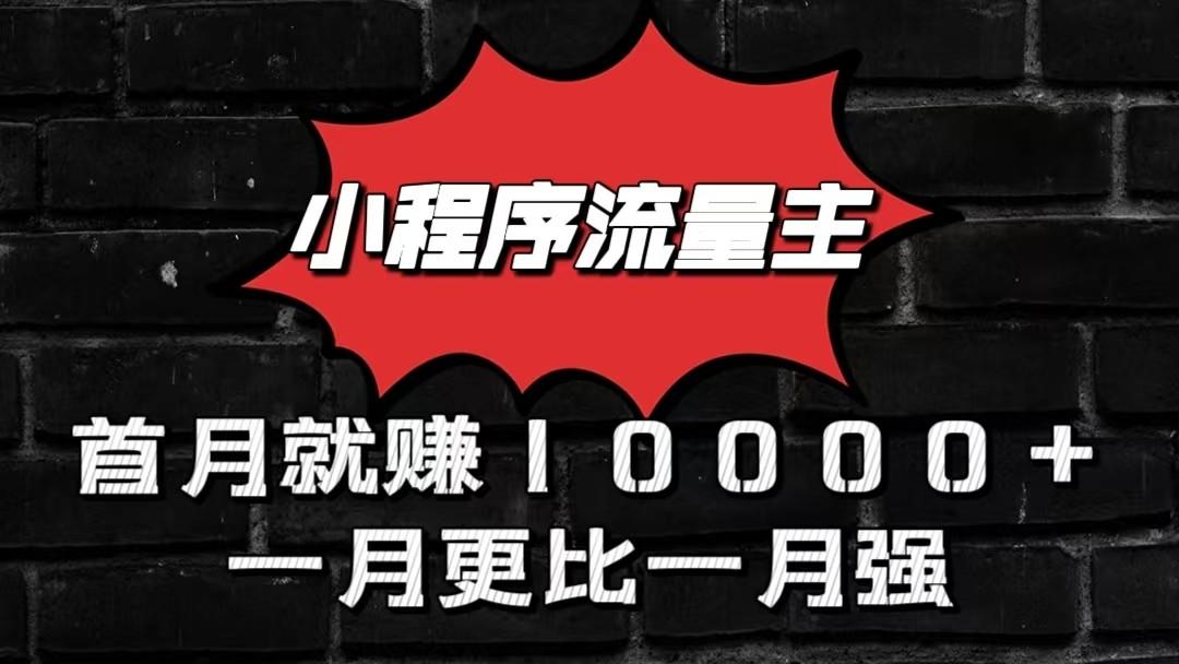 小程序流量主首月就赚10000+，一月更比一月强！小本创业首选-鑫梵淘