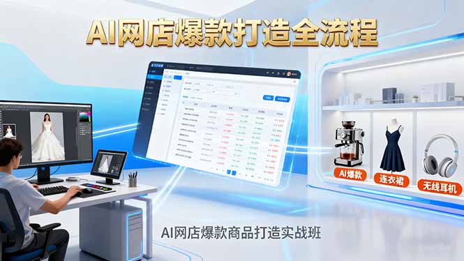 AI网店爆款商品打造实战班：AI技术实现商品图智能处理，快速搭建AI网店-鑫梵淘