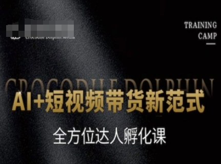 AI+短视频带货新范式，全方位达人孵化课-鑫梵淘