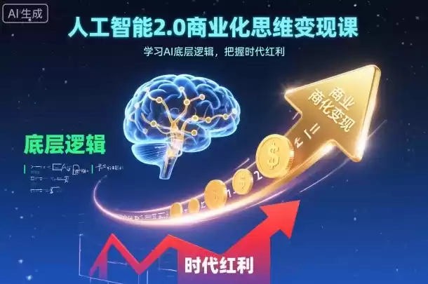 人工智能2.0商业化思维变现课，学习AI底层逻辑，把握时代红利-鑫梵淘