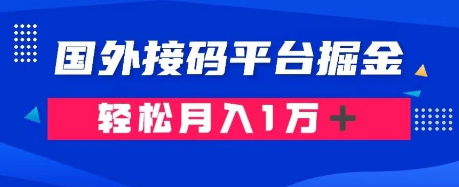 通过国外接码平台掘金：成本1.3，利润10＋，轻松月入1万＋【揭秘】-鑫梵淘