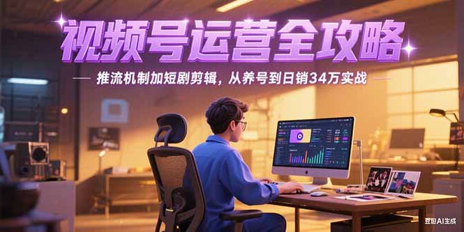 2025视频号运营全攻略，推流机制加短剧剪辑，从养号到日销34万实战-鑫梵淘