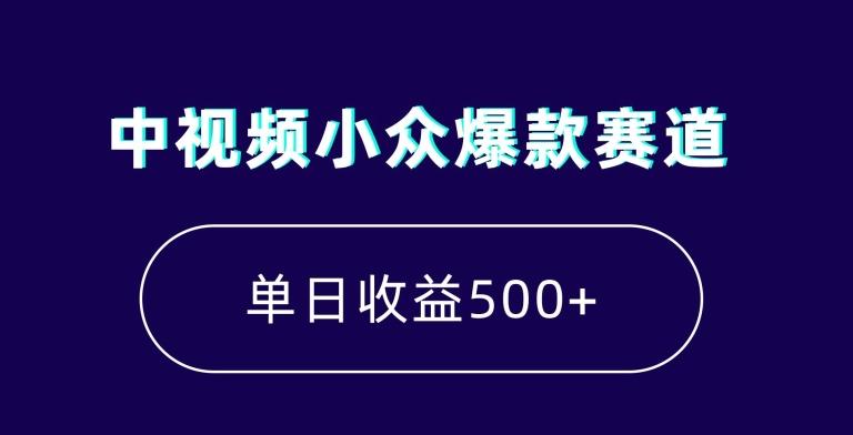 中视频小众爆款赛道，7天涨粉5万+，小白也能无脑操作，轻松月入上万【揭秘】-鑫梵淘