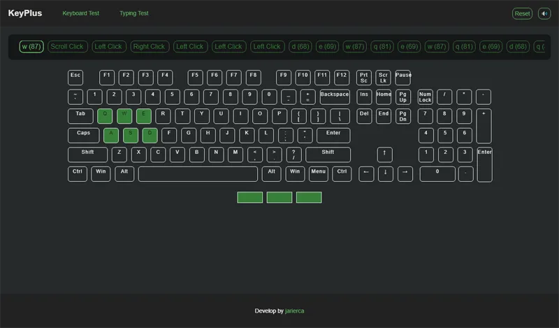 HTML键盘鼠标按键检测测试工具网页源码-鑫梵淘