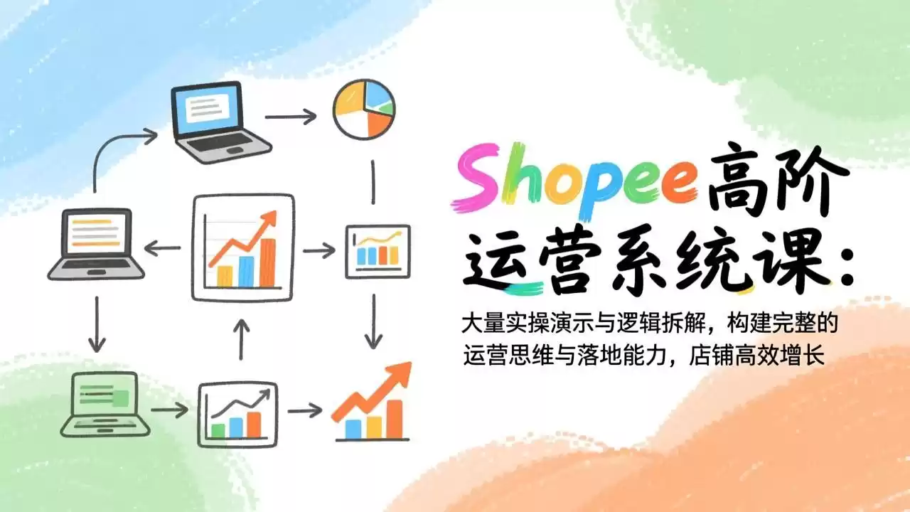 Shopee高阶运营系统课：大量实操演示与逻辑拆解，构建完整的运营思维与落地能力，店铺高效增长-鑫梵淘