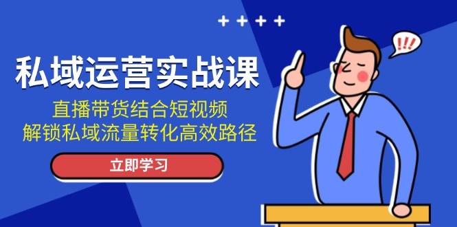 私域运营实战课：直播带货结合短视频，解锁私域流量转化高效路径-鑫梵淘