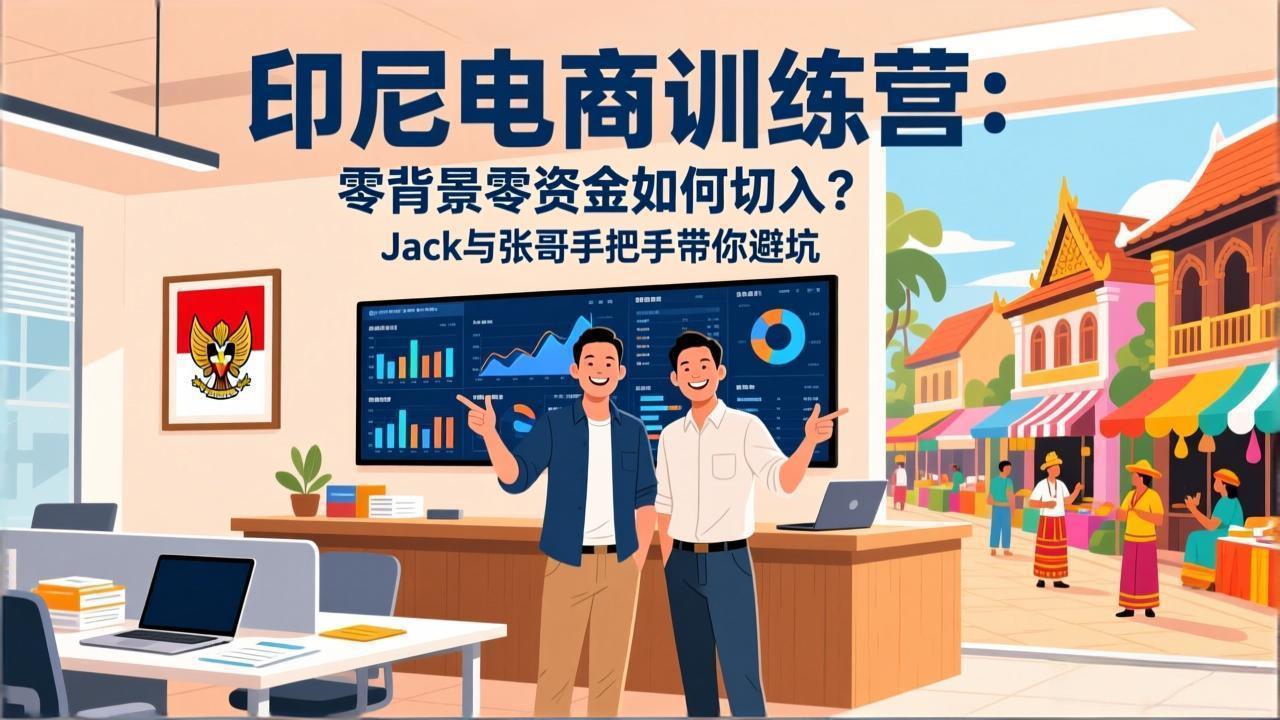 印尼电商训练营：零背景零资金如何切入？Jack与张哥手把手带你避坑-鑫梵淘