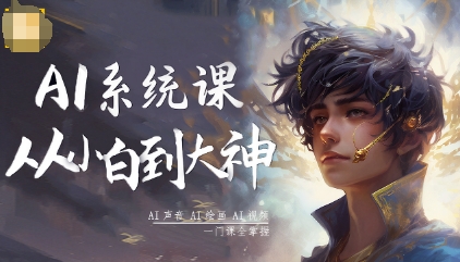 AI系统课程，从小白到大神系统学AI，AI声音-AI绘画-AI视频一门课全掌握-鑫梵淘