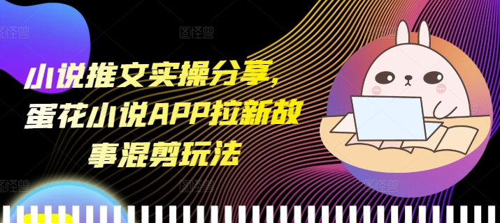 小说推文实操分享，蛋花小说APP拉新故事混剪玩法-鑫梵淘