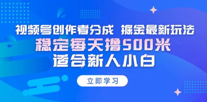 【蓝海项目】视频号创作者分成 掘金最新玩法 稳定每天撸500米 适合新人小白-鑫梵淘