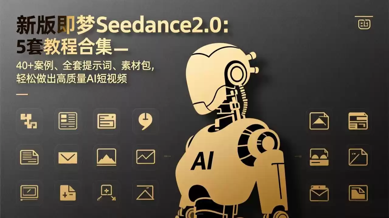 新版即梦Seedance2.0：5套教程合集，40+案例、全套提示词、素材包，轻松做出高质量AI短视频-鑫梵淘