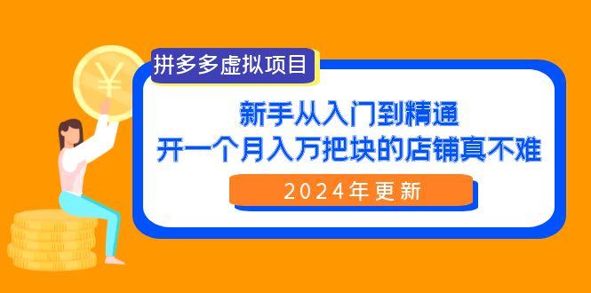 (9744期)拼多多虚拟项目：入门到精通，开一个月入万把块的店铺 真不难(24年更新)-鑫梵淘