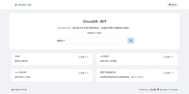 CloudZA(开源API接口管理系统源码)-鑫梵淘