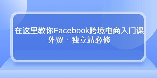 在这里教你Facebook跨境电商入门课，外贸·独立站必修-鑫梵淘