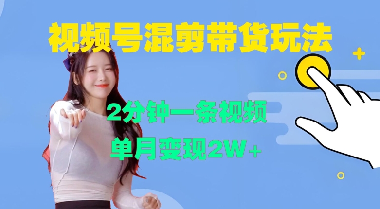 视频号混剪玩法，2分钟一条视频，单月变现2W+【揭秘】-鑫梵淘