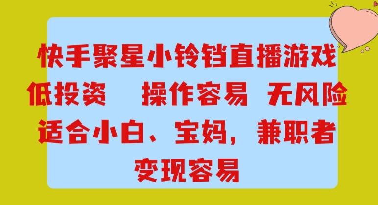 快手小铃铛游戏项目，低投入零风险，操作简单变现快-鑫梵淘