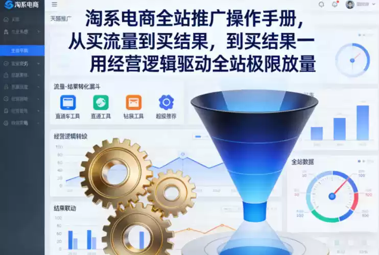淘系电商全站推广操作手册，从买流量到买结果一用经营逻辑驱动全站极限放量-鑫梵淘